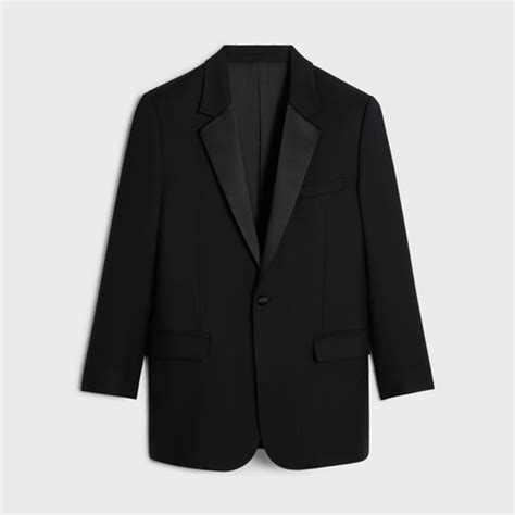 celine plaid blazer|BNF TUX BLAZER IN WOOL GABARDINE .